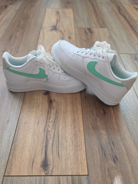 Nike Shoes - Nike Air Force 1 '07 Sneaker, Womens 8, White/Green Glow/Bone